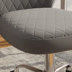 Corvus Velvet Armless Adjustable Swivel Home Office Chair