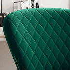 Corvus Velvet Armless Adjustable Swivel Home Office Chair