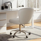 Corvus Velvet Armless Adjustable Swivel Home Office Chair