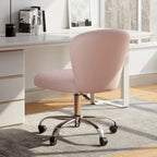 Corvus Velvet Armless Adjustable Swivel Home Office Chair