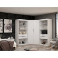 Mulberry 2.0 Semi Open 3 Sectional Modern 4 Drawer Wardrobe Corner Closet Set of 3