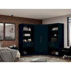 Mulberry 2.0 Semi Open 3 Sectional Modern 4 Drawer Wardrobe Corner Closet Set of 3