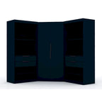 Mulberry 2.0 Semi Open 3 Sectional Modern 4 Drawer Wardrobe Corner Closet Set of 3