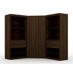 Mulberry 2.0 Semi Open 3 Sectional Modern 4 Drawer Wardrobe Corner Closet Set of 3