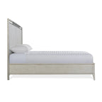 Roundhill Furniture Mantalia Solid Wood Bedroom Set with Metal Frame, Bed, Dresser, Mirror, 2 Nightstands, and Chest, Champagne