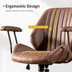 OVIOS Suede Fabric Ergonomic Office Chair Desk Chair Lumbar Support