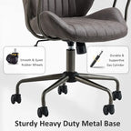 OVIOS Suede Fabric Ergonomic Office Chair Desk Chair Lumbar Support