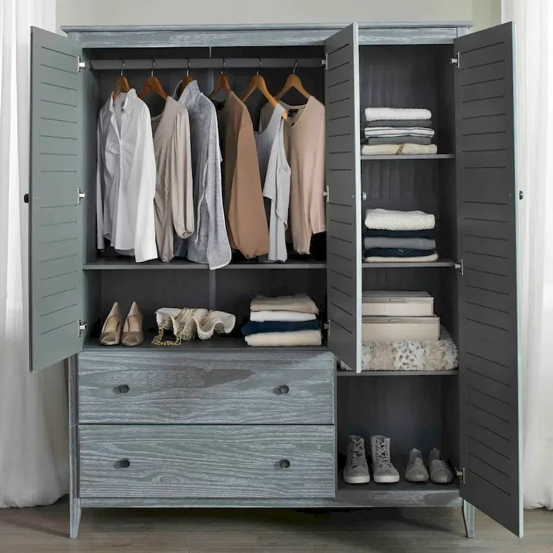 Grain Wood Furniture Greenport Solid Wood 3-door Armoire