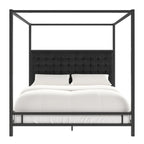 Solivita King-size Black Nickel Frame Canopy Bed by INSPIRE Q Bold