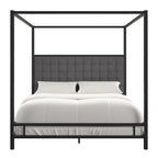 Solivita King-size Black Nickel Frame Canopy Bed by INSPIRE Q Bold