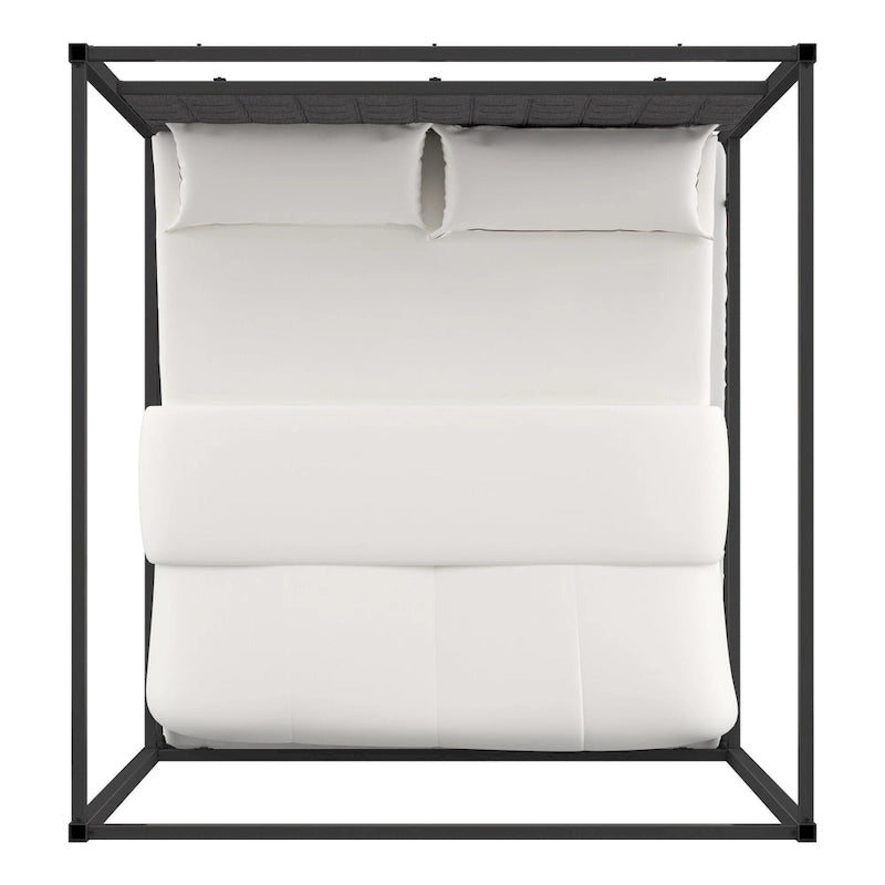 Solivita King-size Black Nickel Frame Canopy Bed by INSPIRE Q Bold