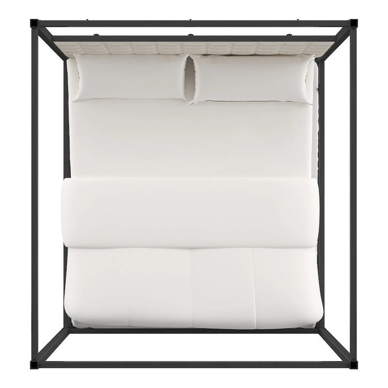 Solivita King-size Black Nickel Frame Canopy Bed by INSPIRE Q Bold