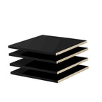 Palace Imports 100% Solid Wood Set of 4 Small Shelves for Family Wardrobe Armoires