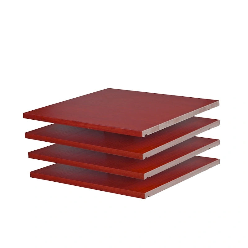Palace Imports 100% Solid Wood Set of 4 Small Shelves for Family Wardrobe Armoires