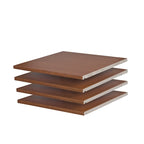 Palace Imports 100% Solid Wood Set of 4 Small Shelves for Family Wardrobe Armoires