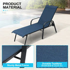 Crestlive Products Outdoor Patio Adjustable Chaise Lounge Chairs Set