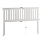 Hammersley Mission Slatted White Wood Headboard by iNSPIRE Q Classic