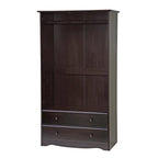 Palace Imports Armadio Intelligente 100% Legno Massello con 2 Cassetti, Pomelli in Metallo o Legno