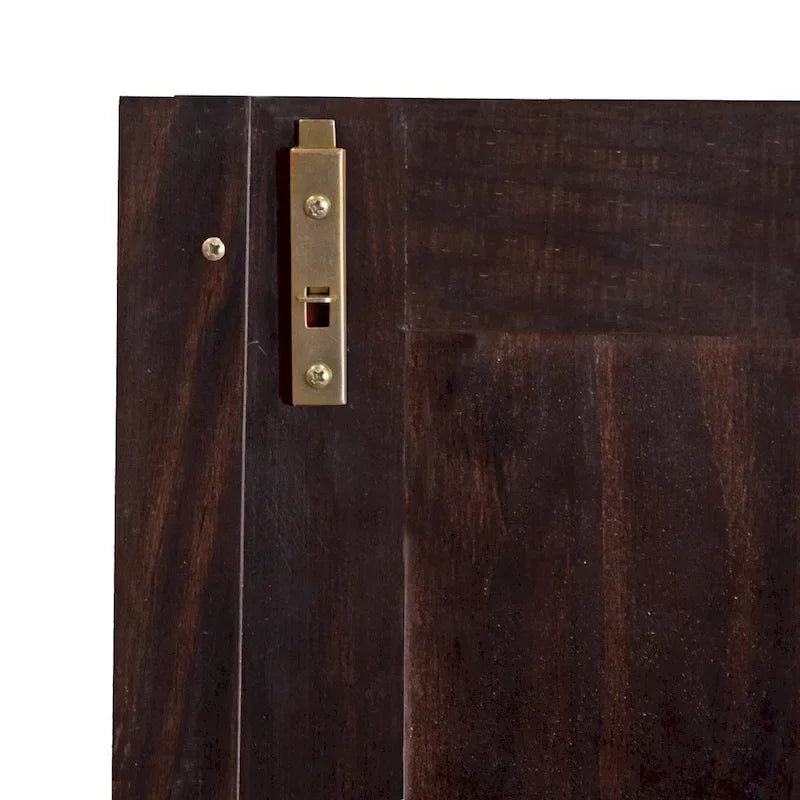 Palace Imports Armadio Intelligente 100% Legno Massello con 2 Cassetti, Pomelli in Metallo o Legno