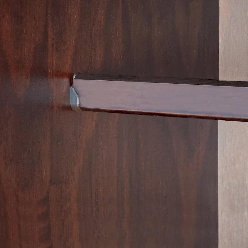 Palace Imports Armadio Intelligente 100% Legno Massello con 2 Cassetti, Pomelli in Metallo o Legno