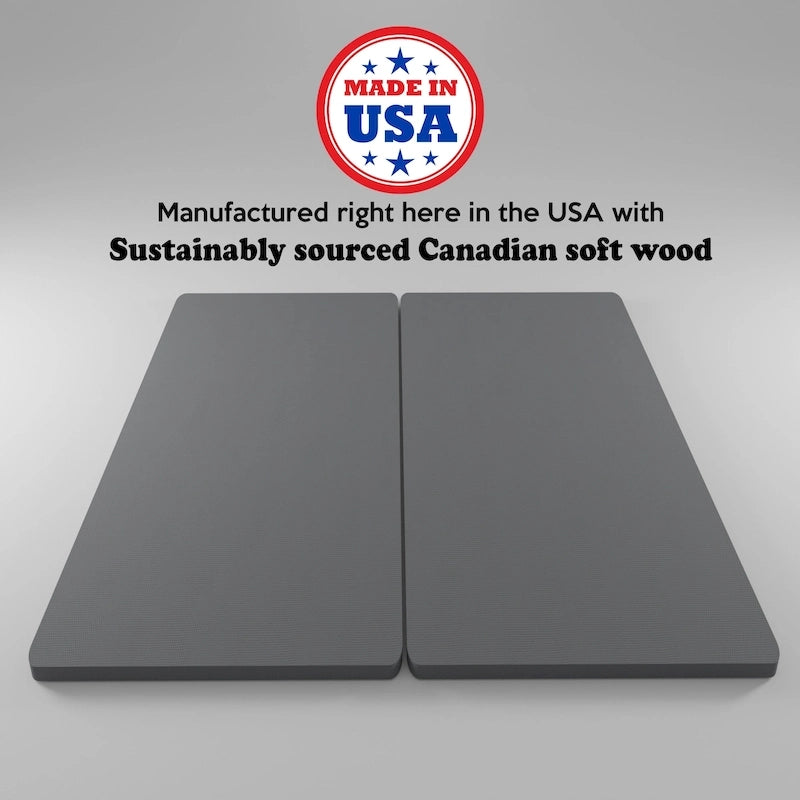 ONETAN, 1.5-Inch Split Bunkie Board for Mattress/Bed Support - Fully Assembled, Improved Comfort and Support, Gray