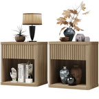 SICOTAS Set of 2 Nightstand with 1 Drawer and Open Storage