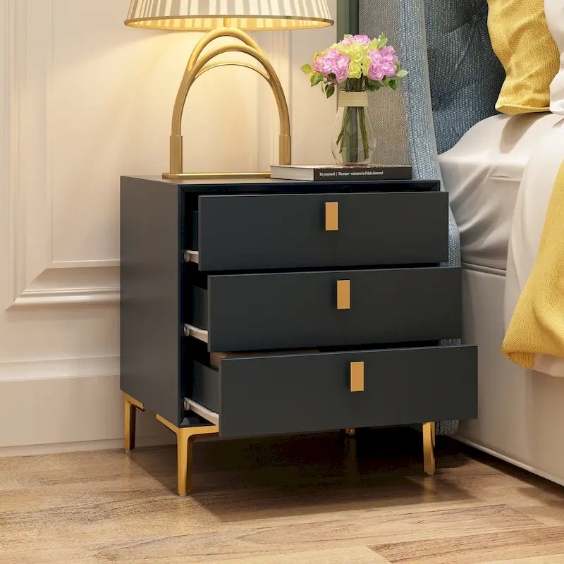 Timechee 3-Drawer Nightstand End Table Bedside Table