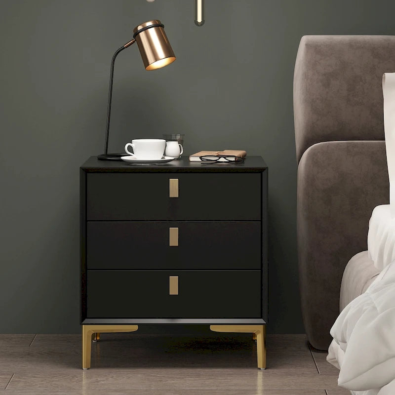 Timechee 3-Drawer Nightstand End Table Bedside Table