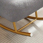 Modern Sherpa Fabric Nursery Rocking Chair