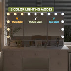 Luxurious LED Makeup Vanity with 9 Drawers Elegant Makeup Station