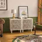 COSIEST Mid-Century Modern Nightstands with Drawer (Set of 2)