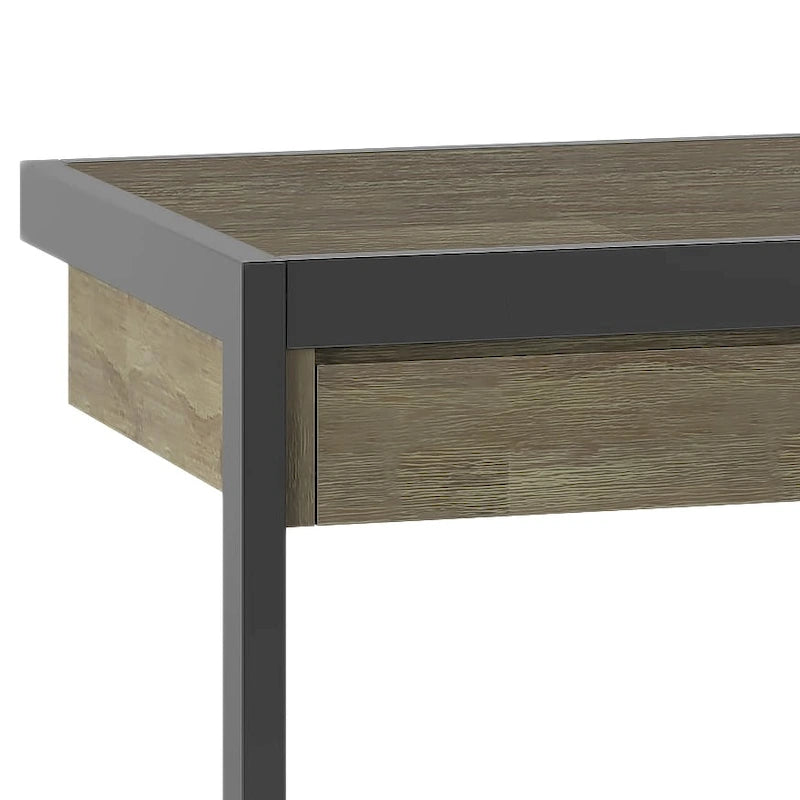 WYNDENHALL Cecilia Solid Acacia Wood Industrial Office Desk