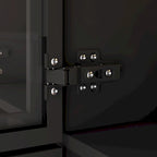 47.2 Wide Armoire LED Light All Glass Door Closet Cabinet Wardrobe