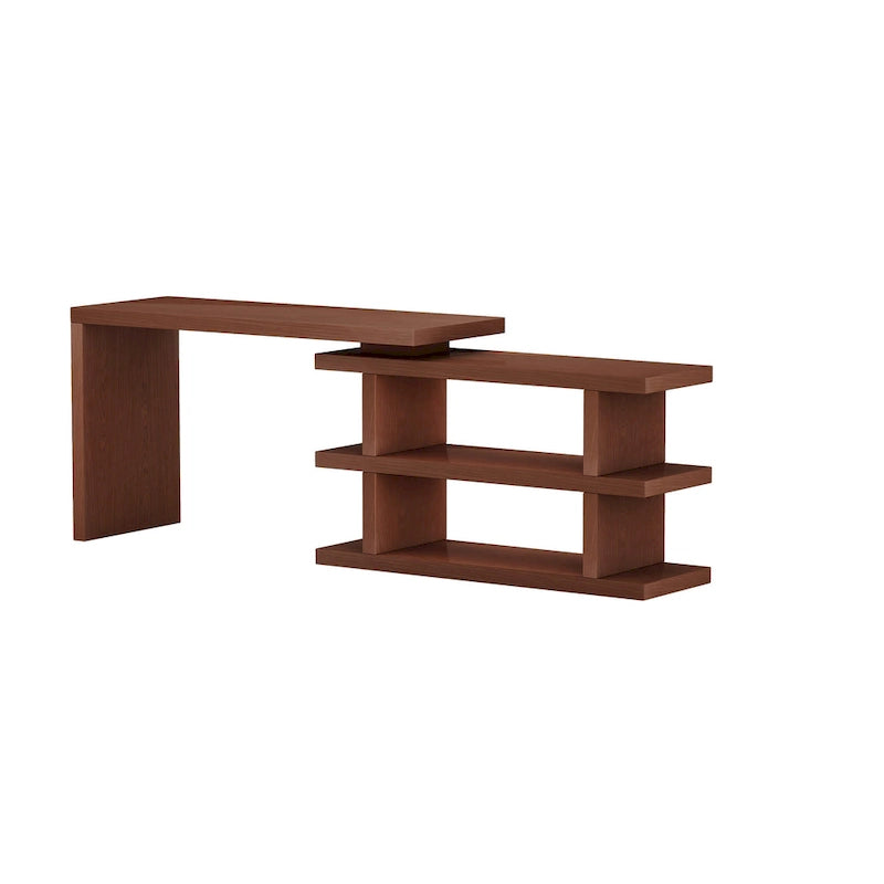 Somette Motion Home Office Desk with Shelves