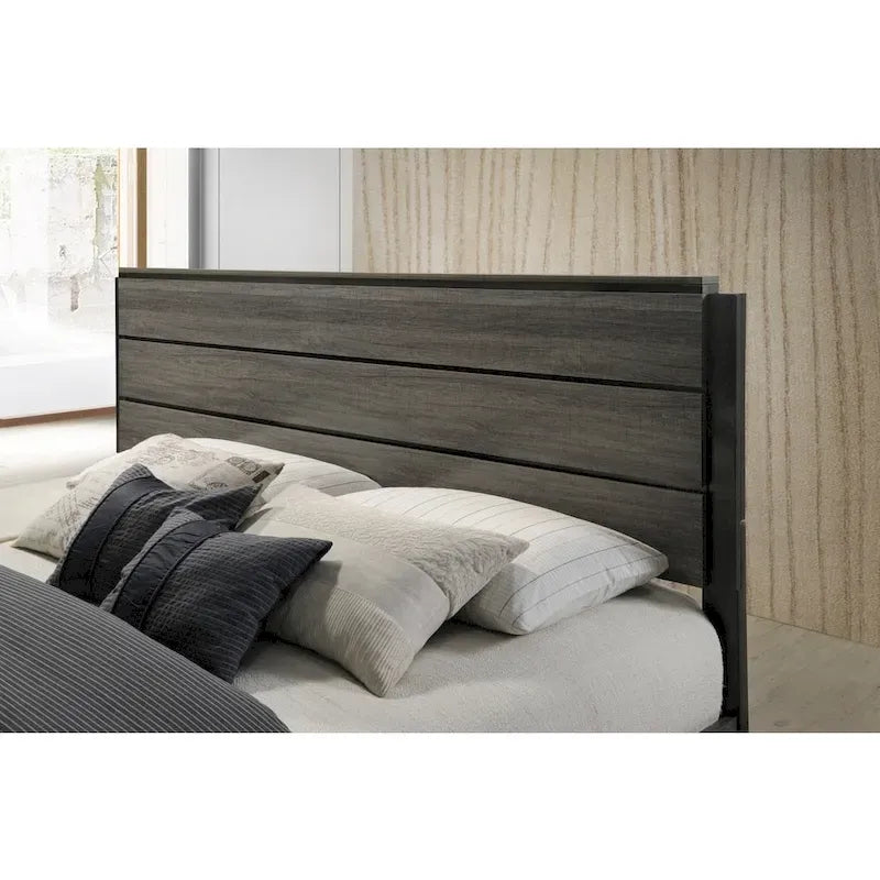Roundhill Furniture Ioana 187 Antique Grey Wood 6-piece King-size Bedroom Set