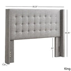 Melina Linen Tufted Wingback Headboard by iNSPIRE Q Bold