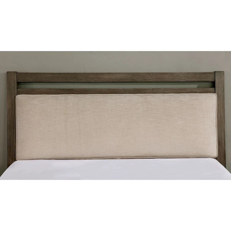 Ninn Rustic Grey Solid Wood Platform Bed