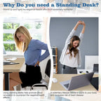 Futzca Height Adjustable Electric Standing Desk Sit Stand Computer Stand up Desk with Splice Board