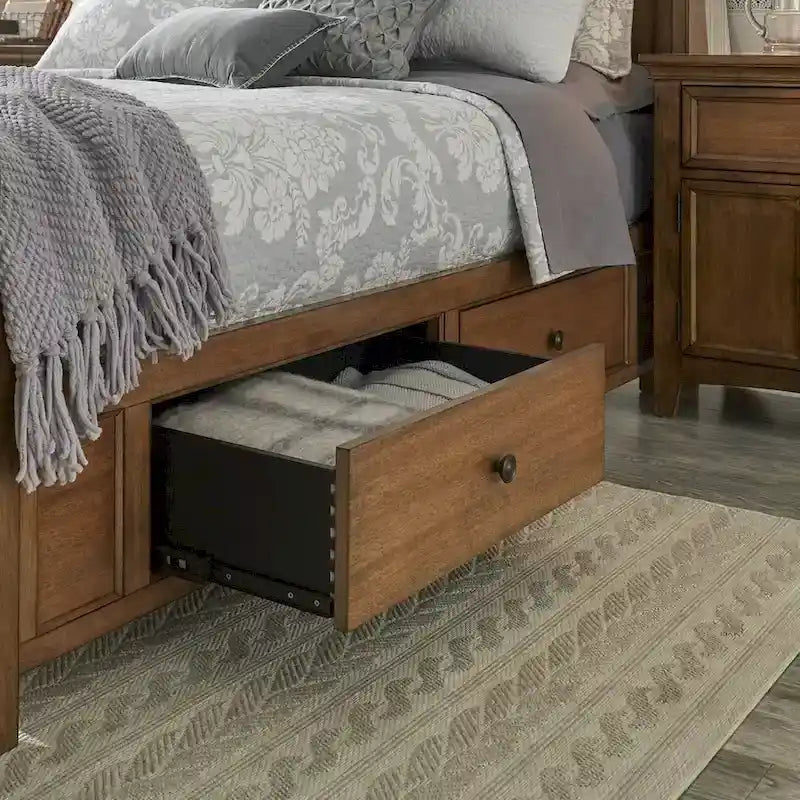 Letto contenitore con pannelli in legno per letto King Size Ediline di iNSPIRE Q Classic