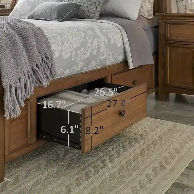 Letto contenitore con pannelli in legno per letto King Size Ediline di iNSPIRE Q Classic