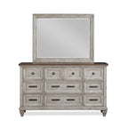New Classic Furniture Mecklin Cream and Brown 5-Piece Bedroom Set with 2-Nightstand