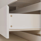 32.7H Rotating Dresser and Desk 6 Drawer Dresser Makeup Vanity White/Black