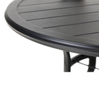 Patio 5 Pieces Dining Set, 4 x Reclining Folding Sling Dining Chairs and 1 x Table with an Umbrella Hole
