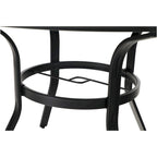Patio 5 Pieces Dining Set, 4 x Reclining Folding Sling Dining Chairs and 1 x Table with an Umbrella Hole