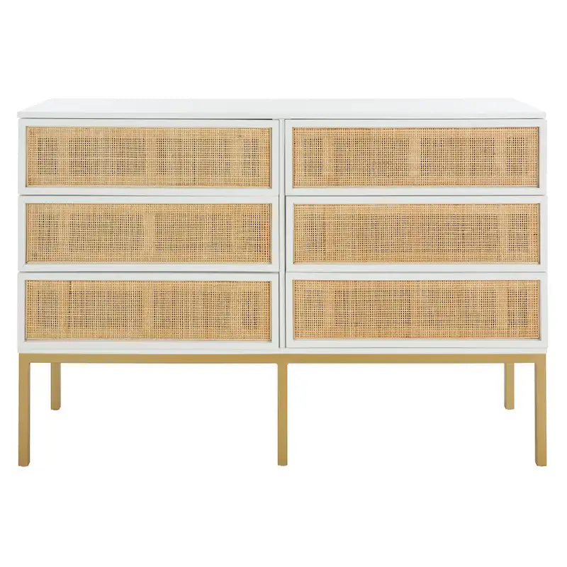 Cassettiera in rattan a 6 cassetti Safavieh Audrey