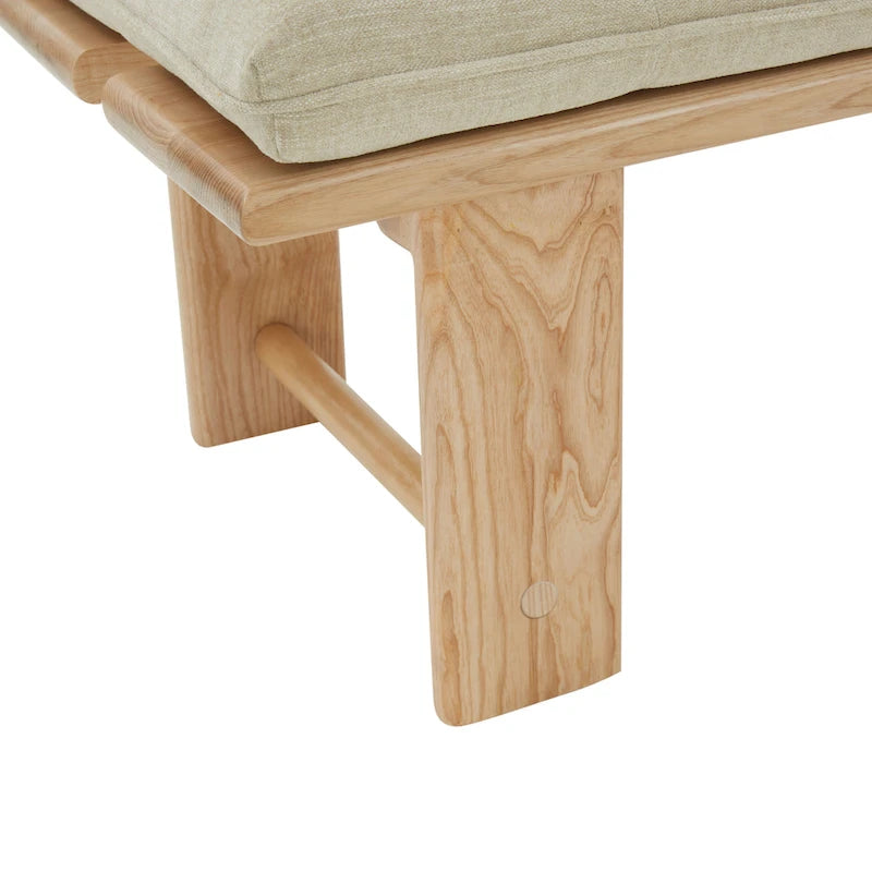 SAFAVIEH Couture Rasema Modern Cushion Bench - 60.8 In. W x 18.9 In. D x 18.1 In. H - 61Wx19Dx18H