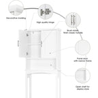 Spirich Home Over The Toilet Storage Cabinet, Bathroom Shelf Over Toilet, Bathroom Organizer Space Saver, White