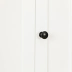 White MDF Wood 67-Inch Tall Tower Bathroom Linen Cabinet