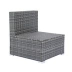 8 Piece Patio Sectional Wicker Rattan Outdoor Furniture Sofa Set with O Storage Box