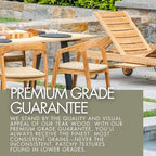Nordic Teak Outdoor Oiled Patio Folding Chair with Arm Rests